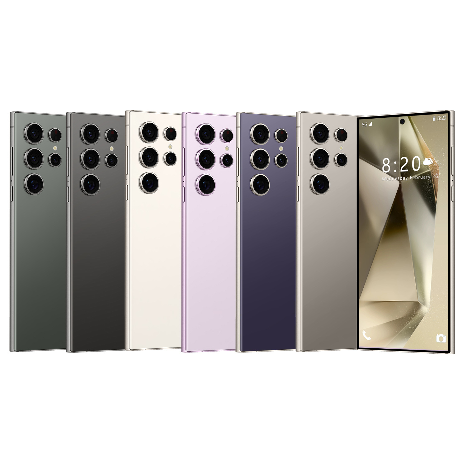 S23 24 25 Ultra 5G Smartphone 6.9-inch Screen 16GB + 1TB android Octa Core Punch-hole Full touch screen Face ID Unlocked mobile phone Camera GPS HD Di - view 6