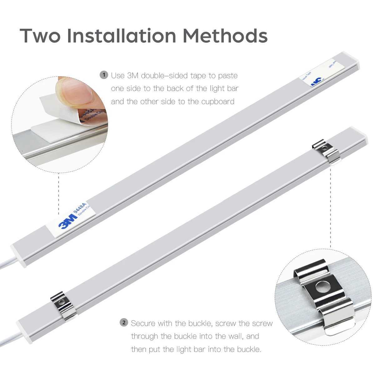 Penetrable Wood Touch Sensor Dimmable LED Lights Motion Sensor Under Cabinet Kitchen Light Aluminum Bar Lamp Wardrobe Shelf Deco M251129