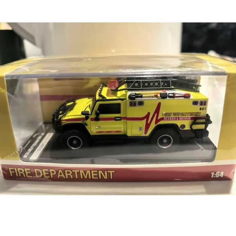 MK 1/64 Hummer H2 Ambulance FIRE DEPARTMENT SEARCH RESCUE APAxpo Alloy Motor Toy Die-casting Metal Model Collection Boy Gifts J251129
