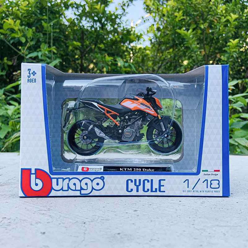 Bburago 118 250 KTM Duke Factory Edition Static Die Cast Vehicles Collectible Motorcycle Model Toys J251129