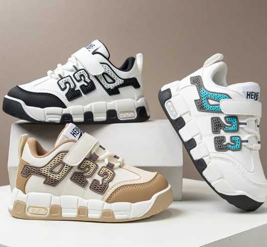 Children's sports shoes with waterproof leather surface. Spring/Summer 2025 new style. Boys' casual shoes. Soft sole for running. Anti-slip design H251011