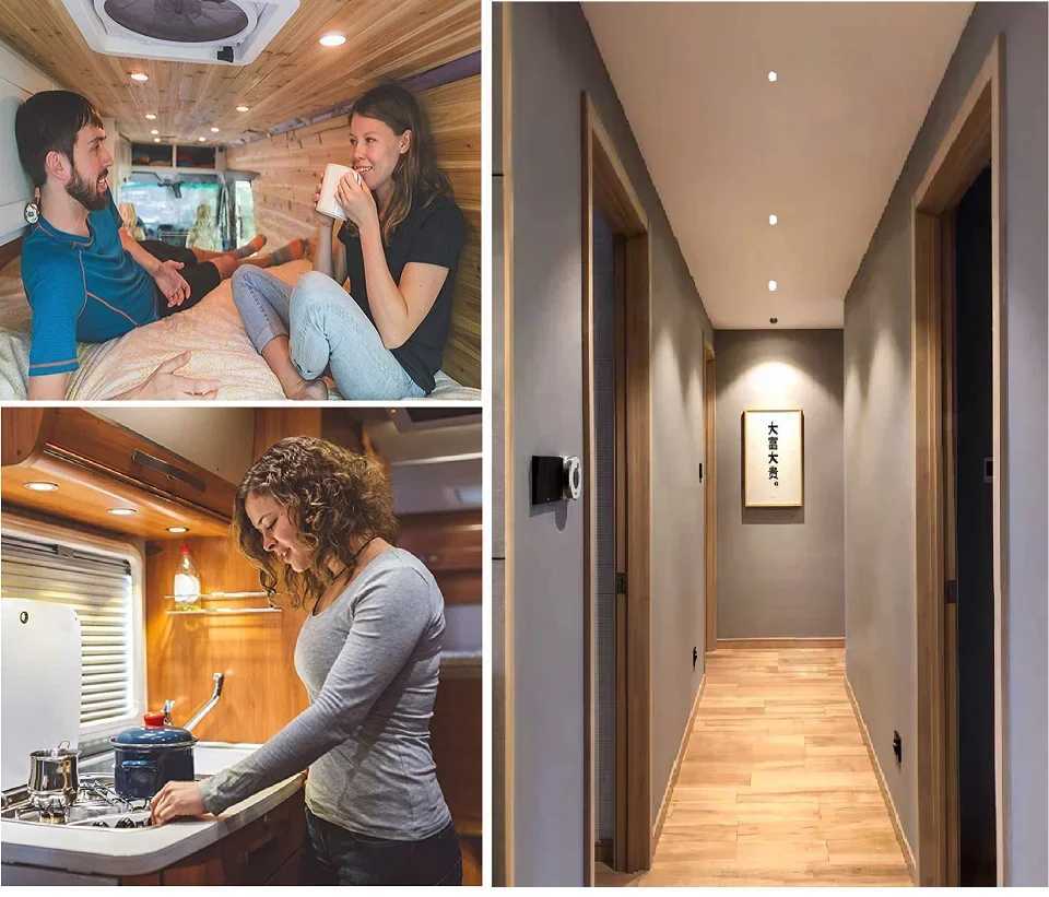 LED 5V USBUnder Cabinet Puck Light Display Case Shelf Counter Lighting Caravan Camper Motorhome Interior Spot Lamp With Switch M251129