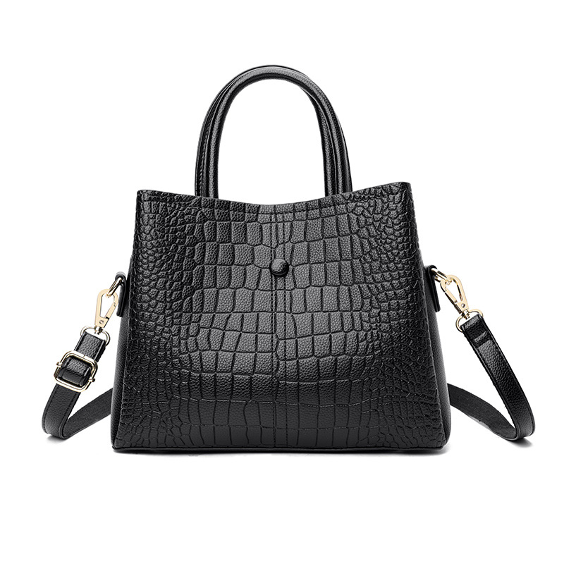 Stylish Oversized Leather Shoulder Bag Women's Fashion - Water-resistant Multi-pocket Tote / Large Capacity Handbag Free Worldwide Delivery