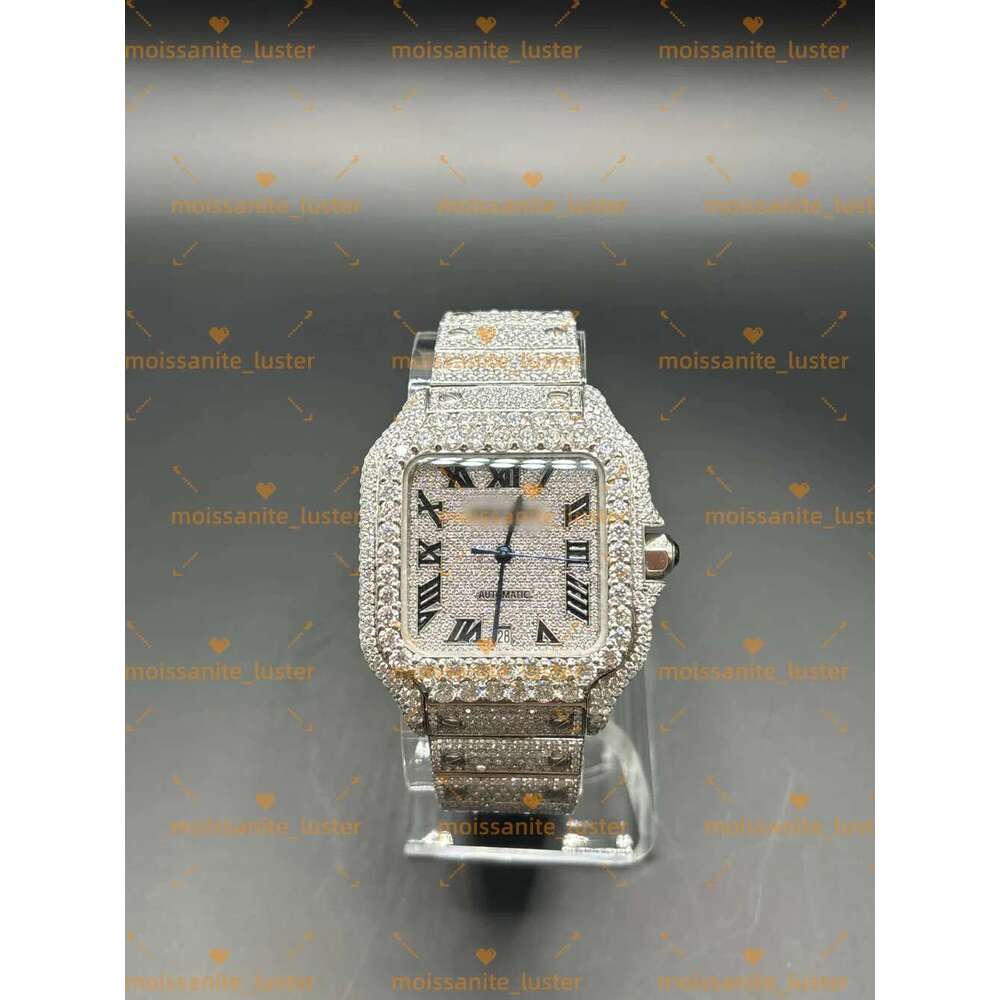 Moissanite Dia Fully automatic mechanical VVS Hip-hop Customized Show the charm of men gift Free delivery Top-notch watchHigh-end watchAAAAA+