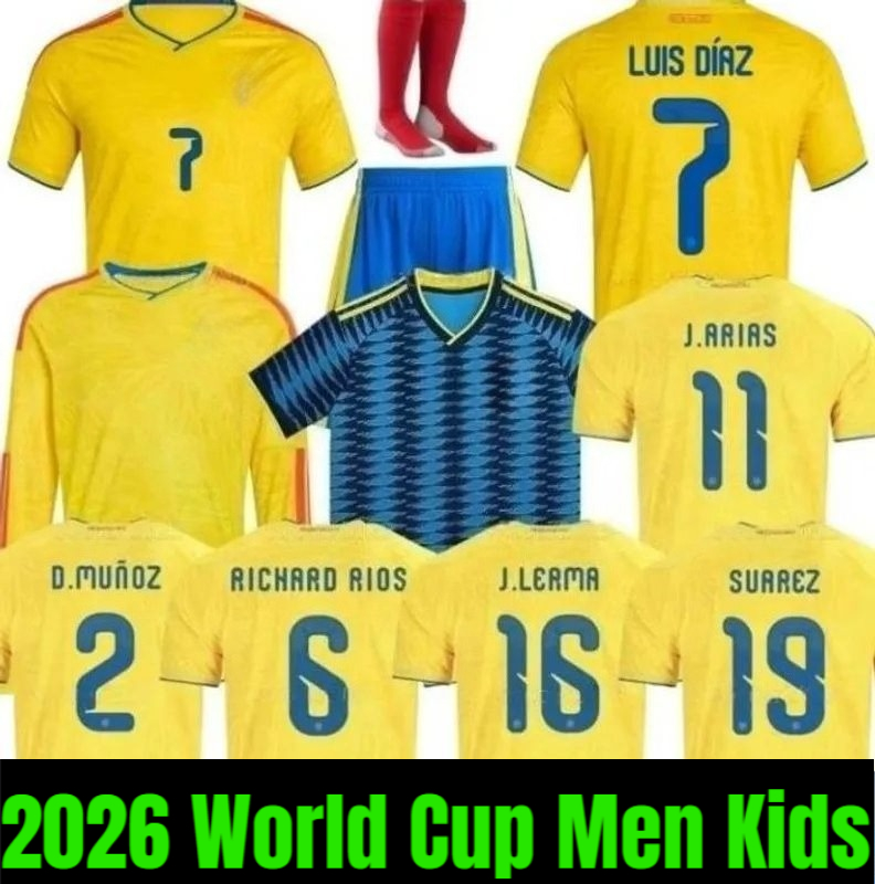 Colombia 2026 World Cup Home Centenary soccer jersey 100-years anniversary 2025 james LUIS DIAZ L.DIAZ J.LERMA Copa America Home away men kids