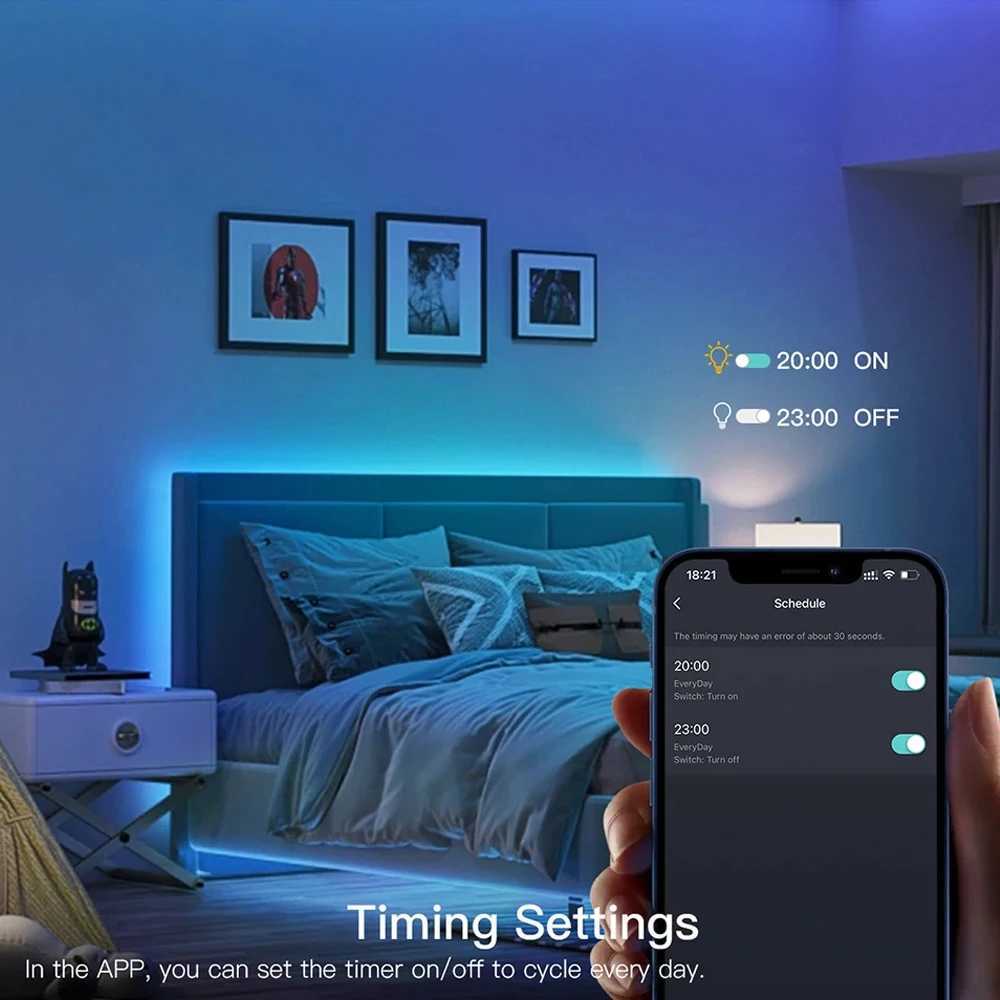 Tuya WiFi COB RGB LED Strip 12V 1m 2m 3m 5m 10m Dimmable Cabinet Bed Room Lighting RF Remote Control for Alexa Google Assistant M251129