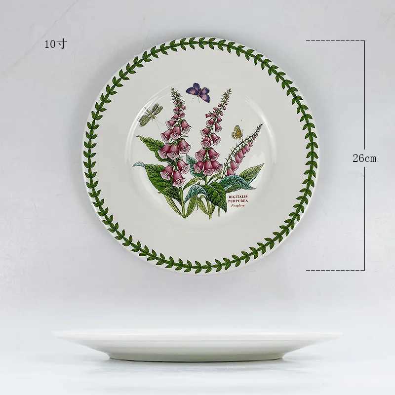 Luxury Ceramic disc high-end breakfast he hotel appearance size tableware vegetable plate Y251129