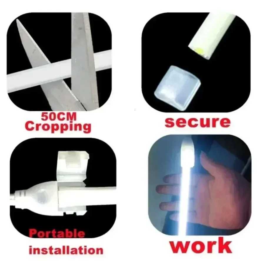 288LEDs/m COB LED Strip 220V Dimmable Power EU Plug 3000k 6000k RA90 Outdoor Garden FOB LED Tape Bedroom Kitchen Lighting M251129