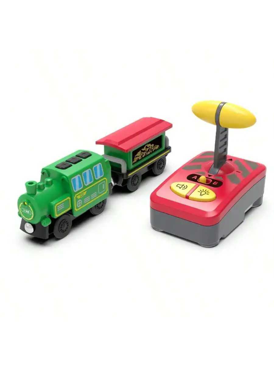 Magnetic Slot Diecast Car RC Electric Train Track Sets Fit for All Wood Railway Track Accessories Christmas Gift for Children J251129