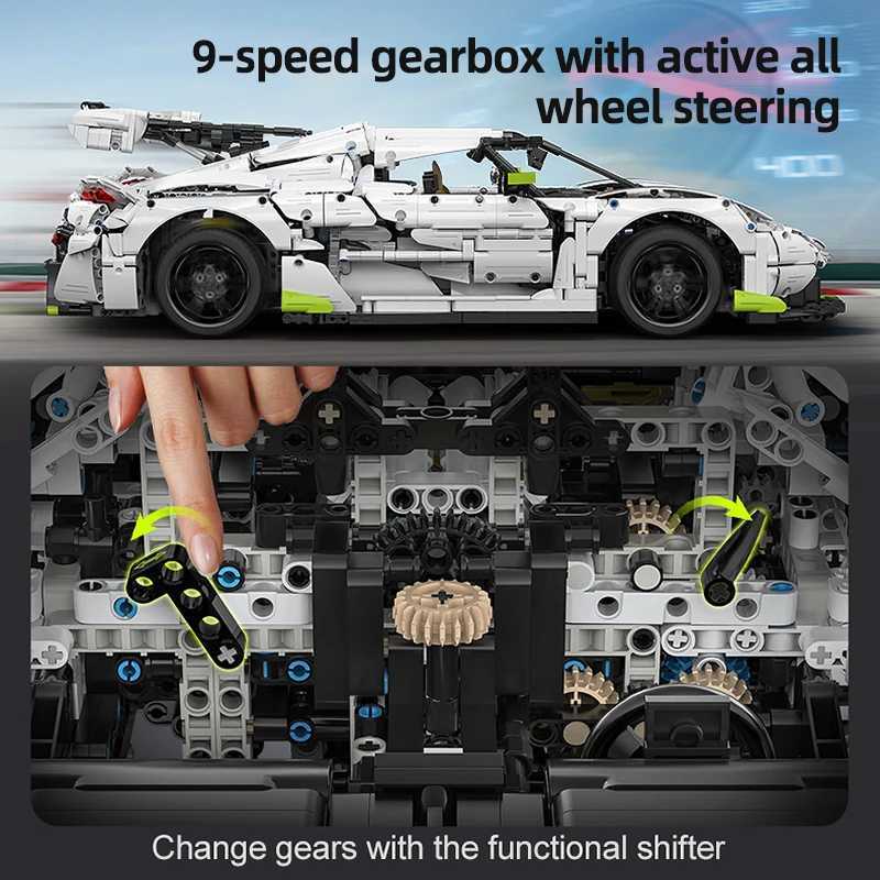 Cada 18 MOC 4346PCS Supercar City Racing Car Hypercar Building Blocks Sportscar Racing Vehicle Bricks Toys Children Kids Gifts J251129