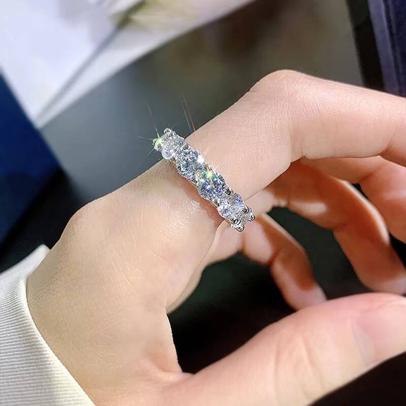 Trendy Jewelry Full Diamond CZ Wheel Finger Ring Women Sparkle Micro Inlaid Cubic Zirconia CZ Geometric Ring for Women