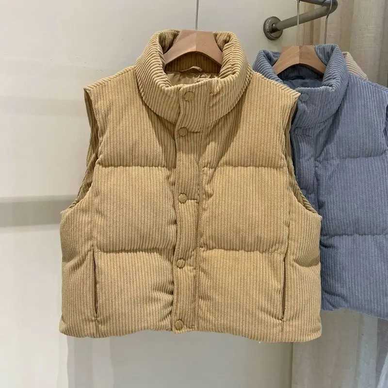 Autumn Winter New Arrival Bread Coat Outerwear Casual Comfortable Korean Style Womens Thickened Loose Short Sleeveless VestT251129