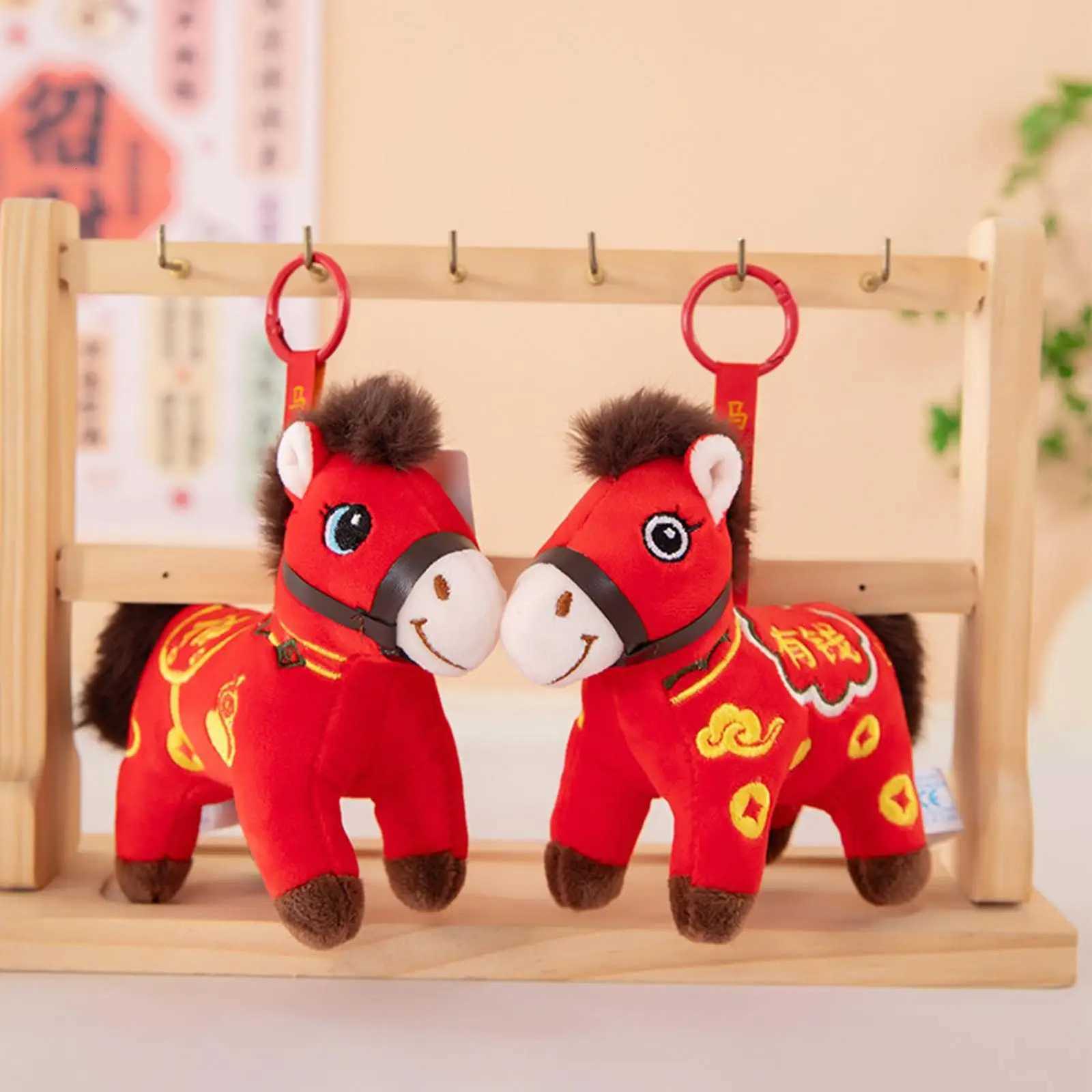 Chinese New Year Horse Doll Chinese Cute Home Decors Plush Horse Toys For Cars Bags Shop Window Home School Offices Cafes Y251129