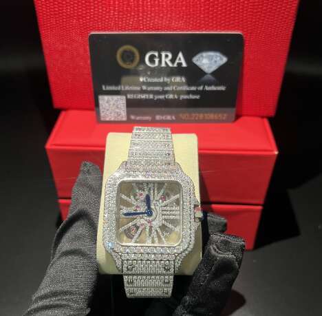 Iced Out Vvs Dia Watch Advanced Customizationvvs Top Quality Automatic Mechanical Women Moissanite Pass Test Watches