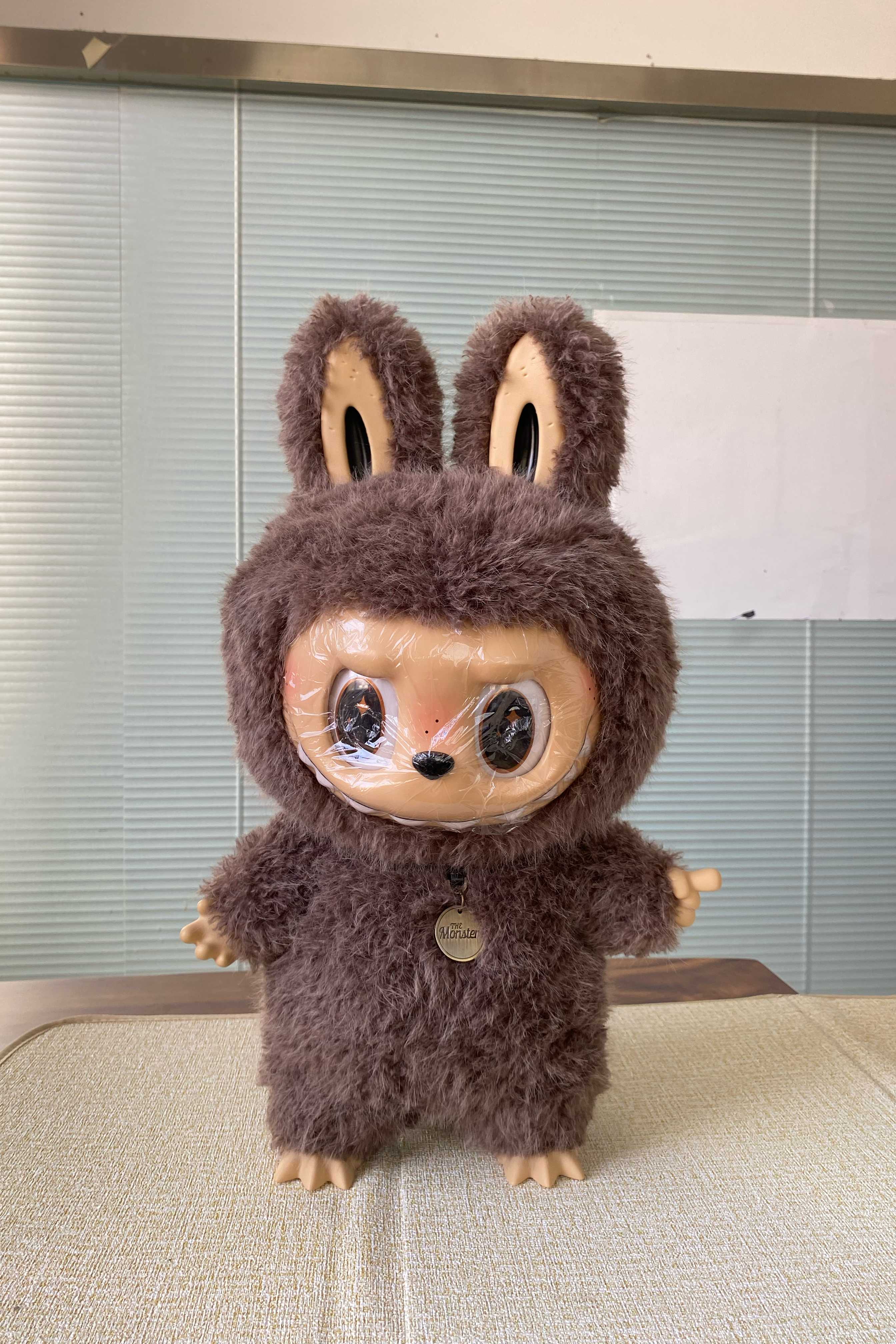 58cm The Monsters Lovely 58cm ZIMOMO Labubu Angel in Clouds I Found U Cute Vinyl Face Doll Big Plush Toy