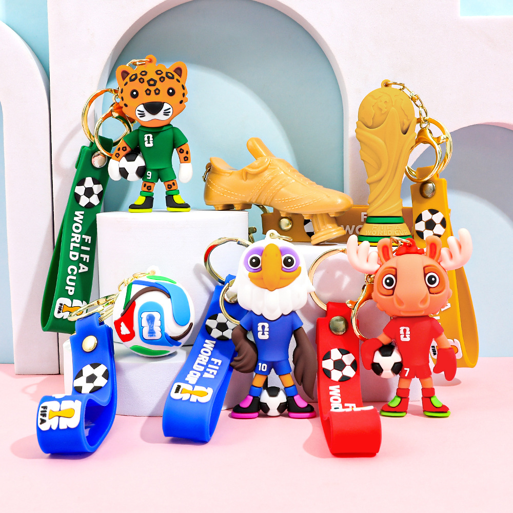 Designer Wholesale Funny World Cup Mascot Pendant Cute Series Keychain Christmas Gift Decoration