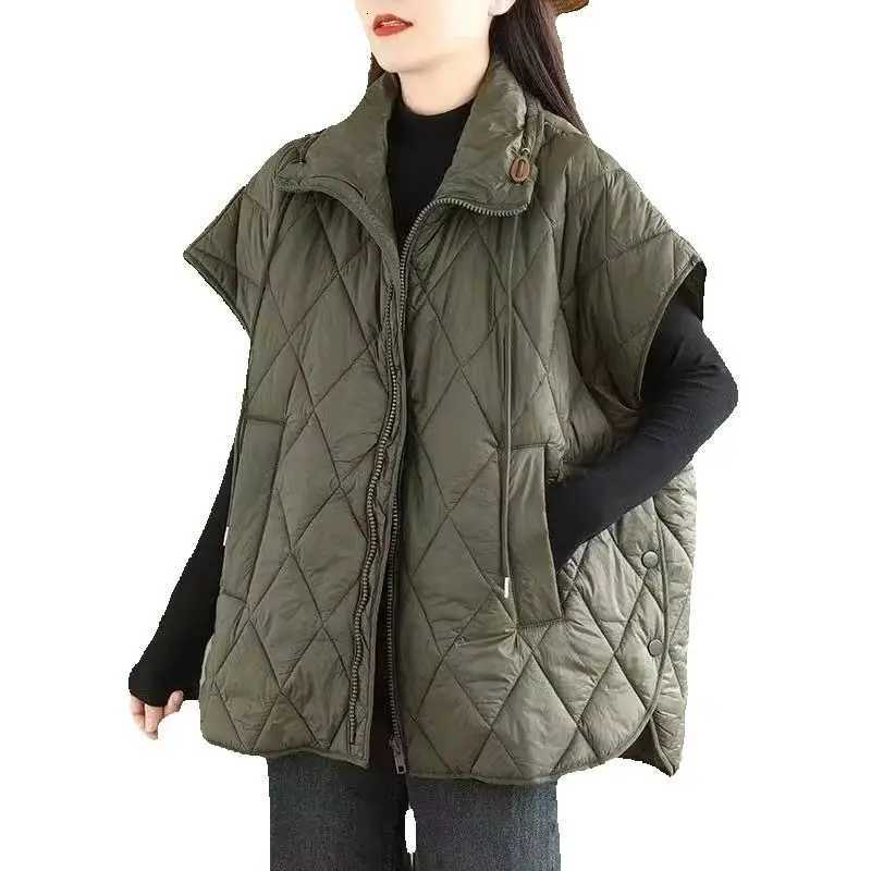 2025 Loose Fashion Women Vest Coat Autumn Winter Warm Cotton Jacket Female Waistcoat Outwear New Zipper Lady Sleeveless JacketsT251129