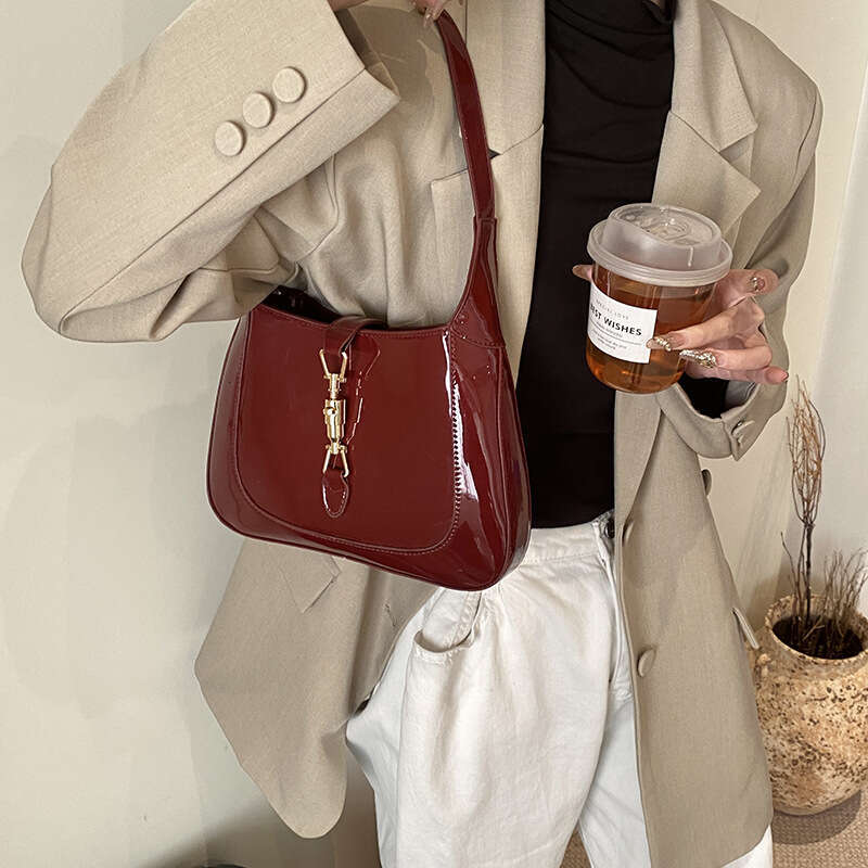 "Mini Knit Faux Suede Women's Shoulder Bag - Minimalist Outdoor Casual Purse with Zipper & Hasp Closure"