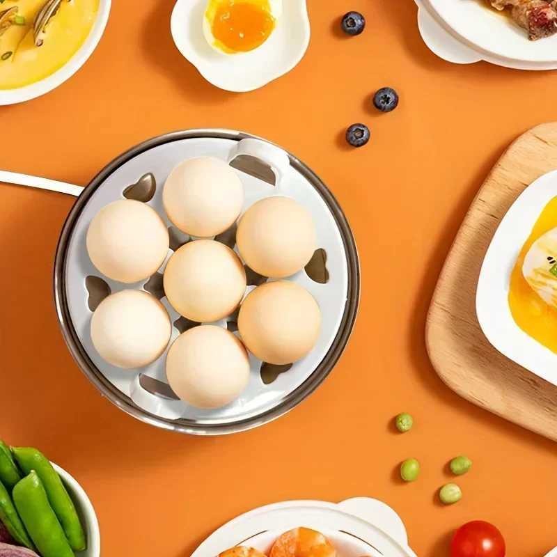 Egg Cooker Automatic Power Off Home Small 1-person Multi-Functional Steamed Egg Custard Boiled Egg Machine Breakfast Artifact C251129