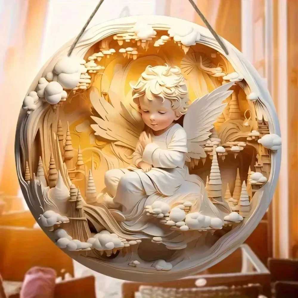 Brand Christmas Virgin Mary Jesus Nativity Scene Round Metal Tin Sign 2D Decor H251129
