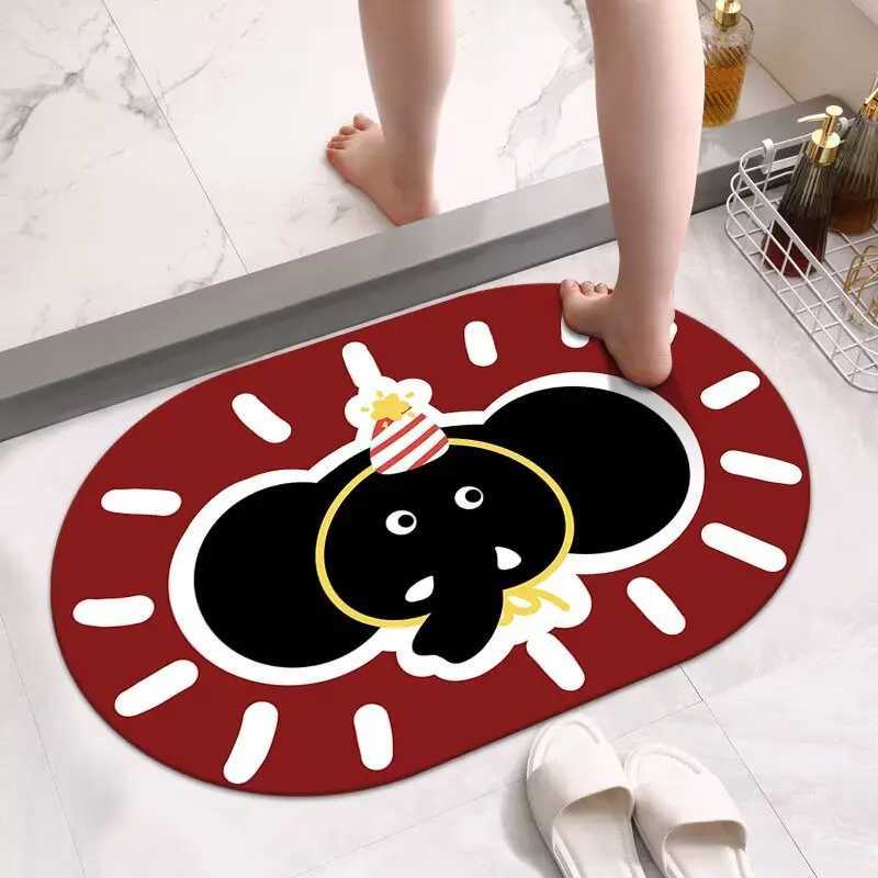 Bathro Door Mat Diat d Floor Mat Water Absorption Non-slip Toilet Kitchen Door Mat Toilet Foot Mat H251129
