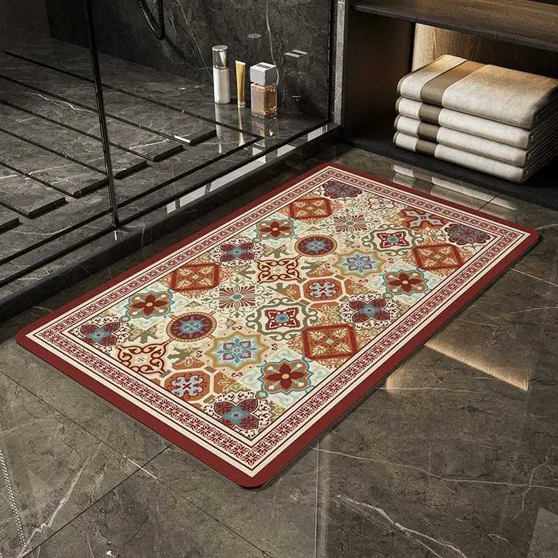 Toilet floor mat diat d bathro water-absorbing non-slip mat door mat entering the door toilet kitchen door mat H251129