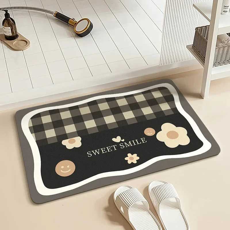 Bathro floor mat diat d floor mat bathro door floor mat water-absorbing quick-drying dirt-resistant carpet H251129