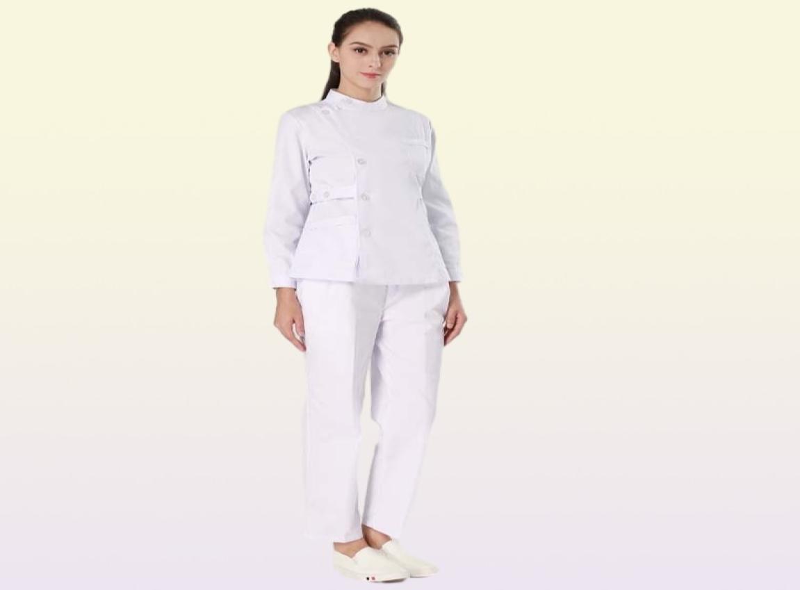 Women Nursing spa beauty salon uniform design nursing scrub long sleeve work uniform health care seven colors Elastic pants7564052