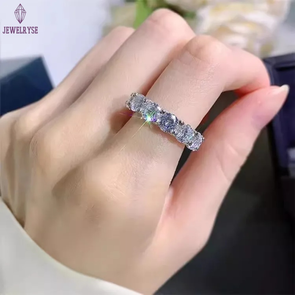 Choucong Brand Designer Gorgeous Sparkling Luxury Jewelry Wedding Rings Real 100% 925 Sterling Silver Round Cut White Moissanite Diamond Women Engagem