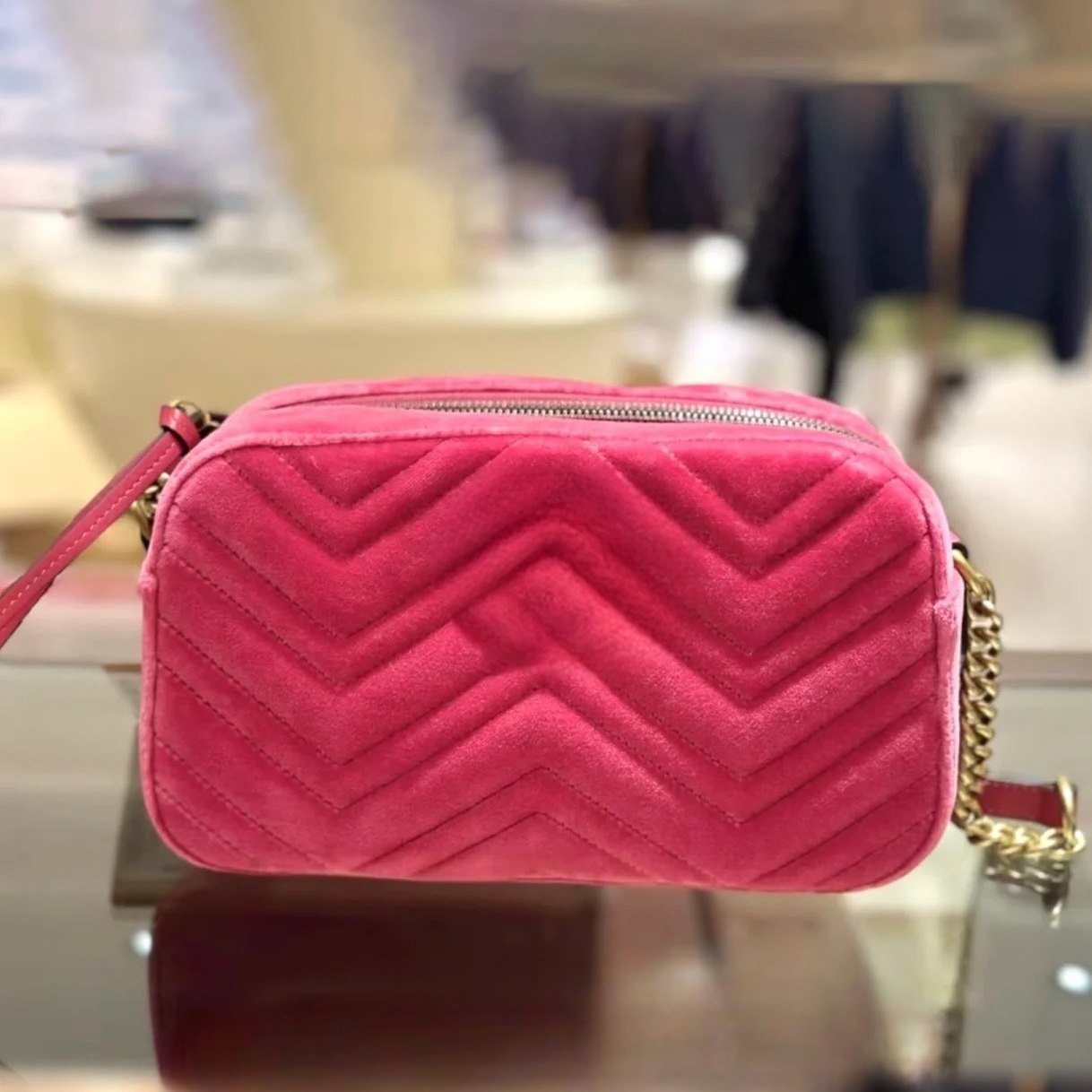 New Velvet Camera Bag for Women Luxury Designer Crossbody Genuine Leather Shoulder Bag Mini Flap Purse Small Soft Bag Retro Chic Marmont Style Handbag