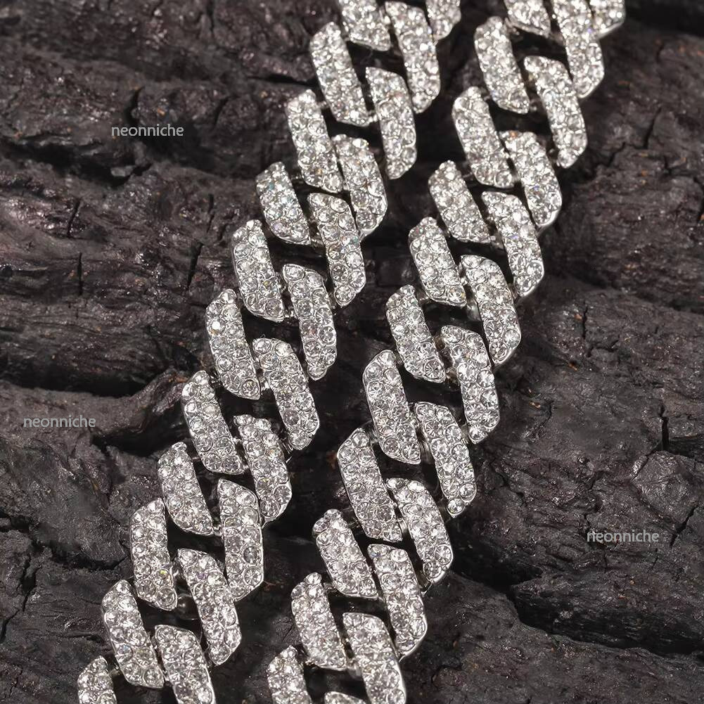 New Trendy 20mm Two Tone Miami Men's Hip Hop Gold Plated Cuban Link Chain Necklace