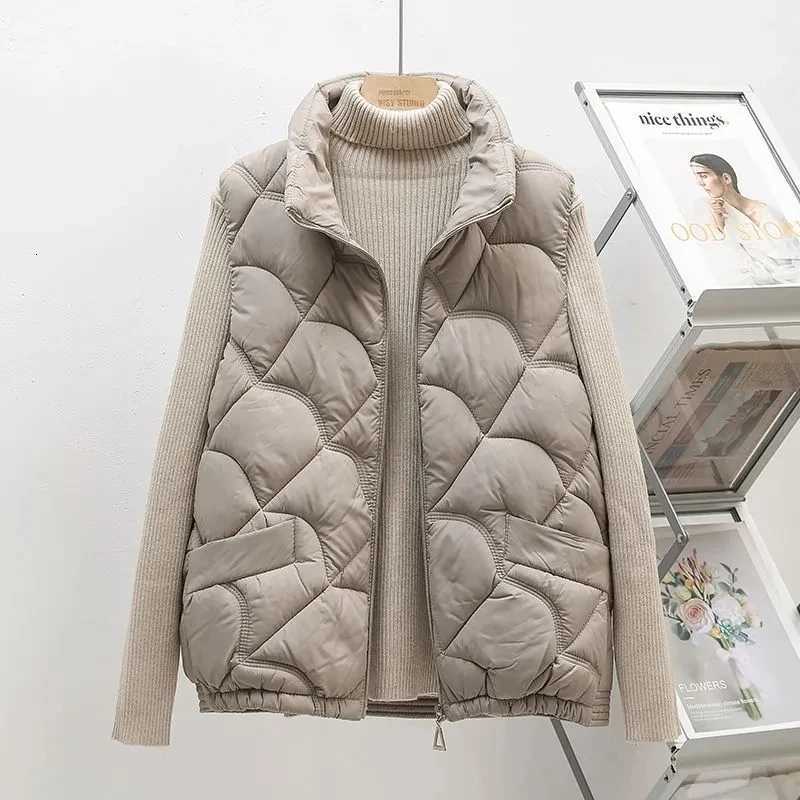 2025 New Puff Vest Women Winter Sleeveless Puffer Jacket Women Warm Cotton Jacket Vest Cardigan Korean Fashion Coats ClothingT251129