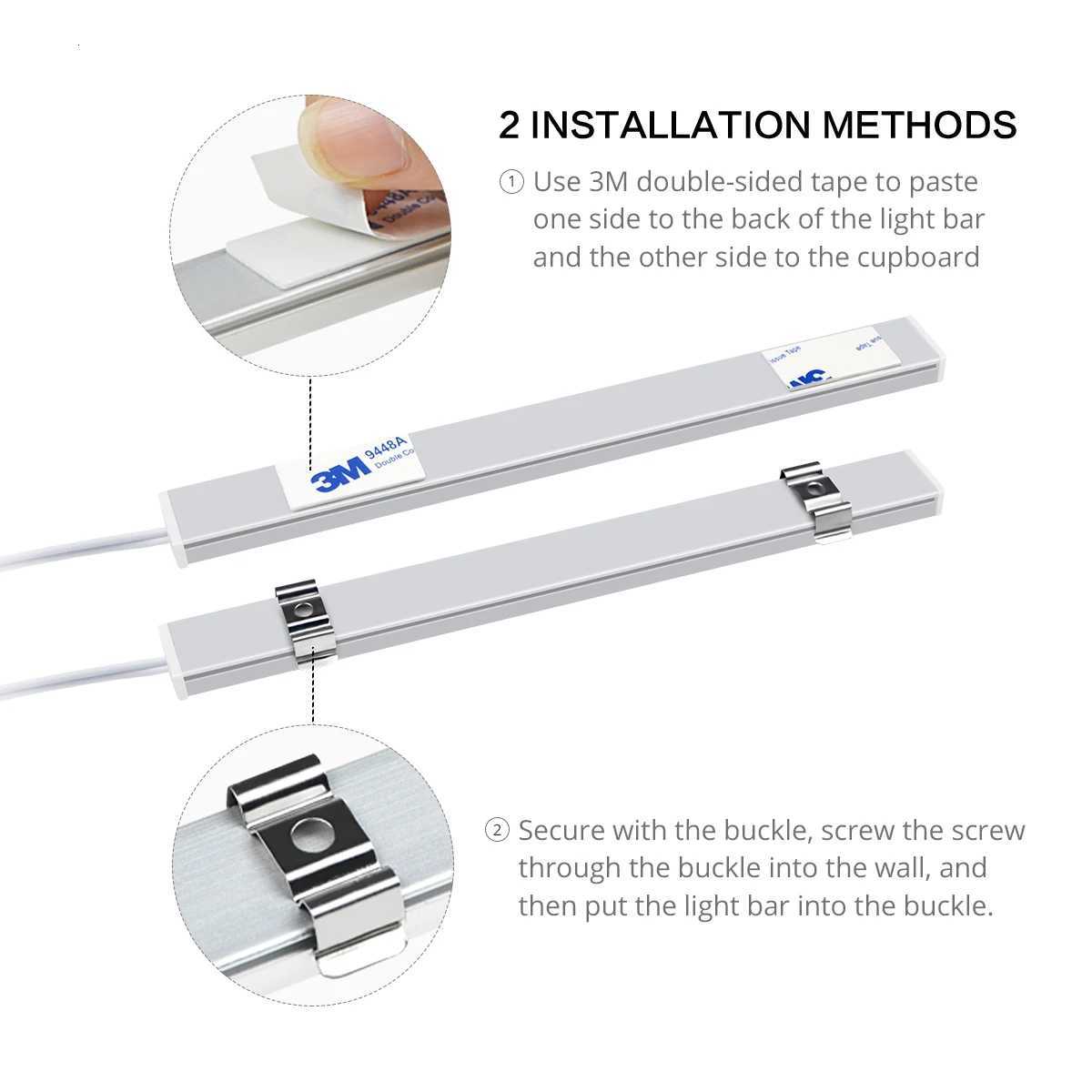 Hand Wave Sweep Motion Sensor LED Light Under Cabinet Kitchen Lamp 30/50CM Aluminium Bar Lamp Home Wardrobe Closet Lighting Deco M251129