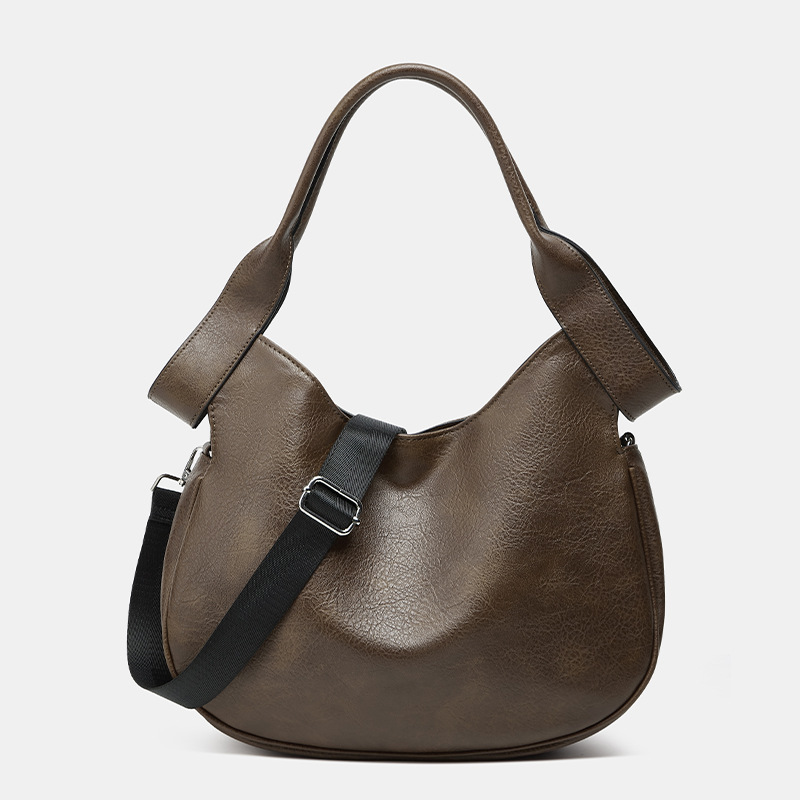 Tote bag, new shoulder large-capacity commuter bucket bag, niche lazy style underarm bag, fashion trend oblique span bag