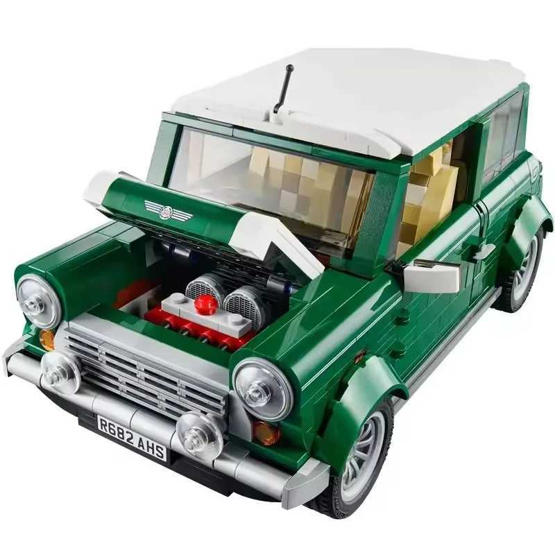 MOC MINI Classic Green CAR Model Building Blocks Bricks Automobile Vehicle Birthday Christmas Toys Gift Compatible 10242 J251129