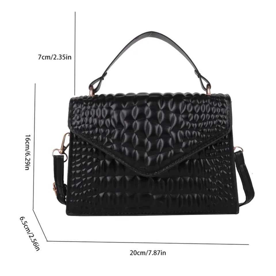 Faux Crocodile Embossed Handbag Womens Square Bag K251128