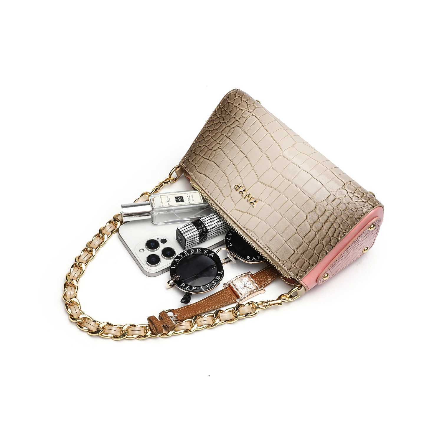 Fashion Womens Handbag Luxury Crocodile Pattern Shoulder Bag Large Capacity Crossbody Purse with Chain Strap for Ladies K251128