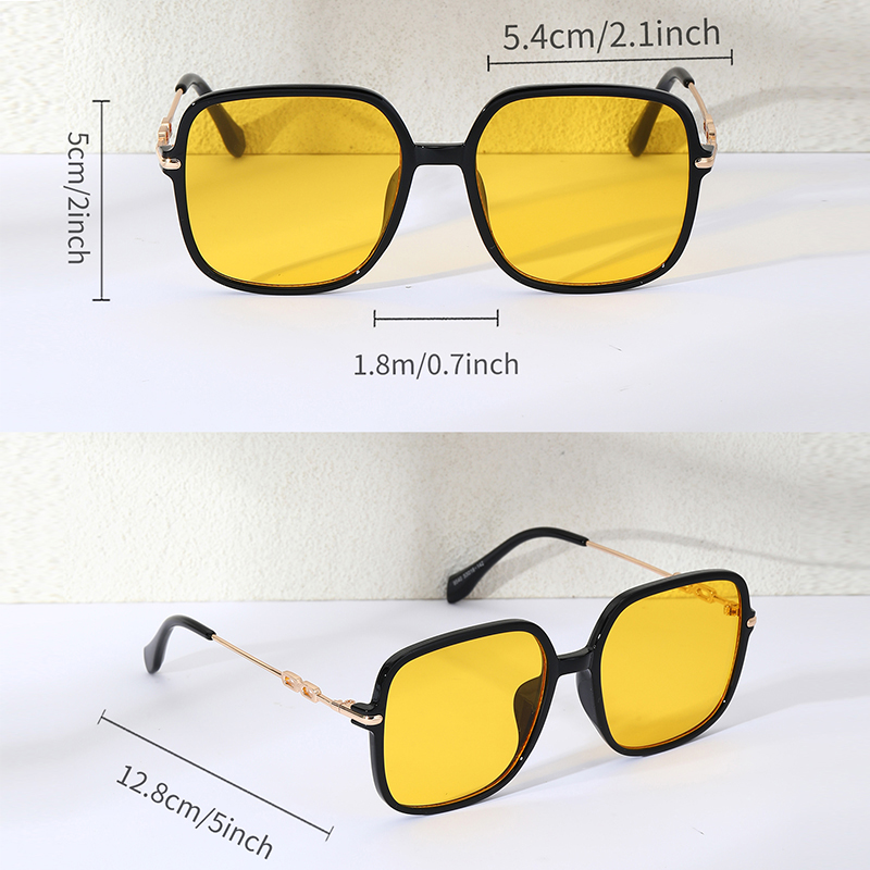 3 pairs of classic square sunglasses for both men and women, interpreting a fashionable attitude