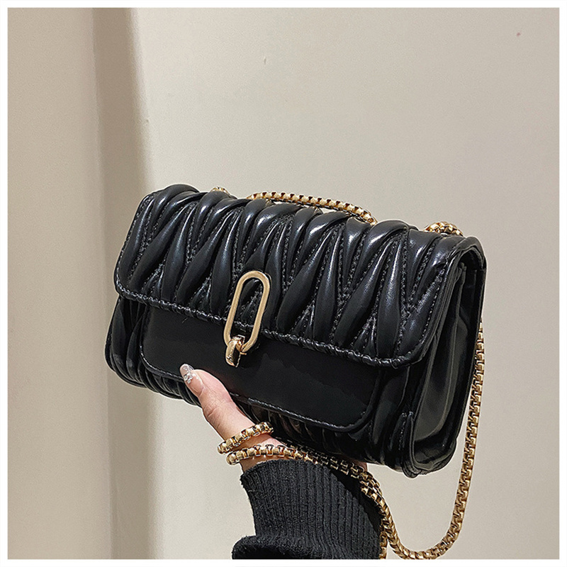 Designer Bag Luxury Shoulder Bag Bag Fashion Chic Wrinkled Small Square High End Lightweight Single Shoulder Handbag For Modern Women