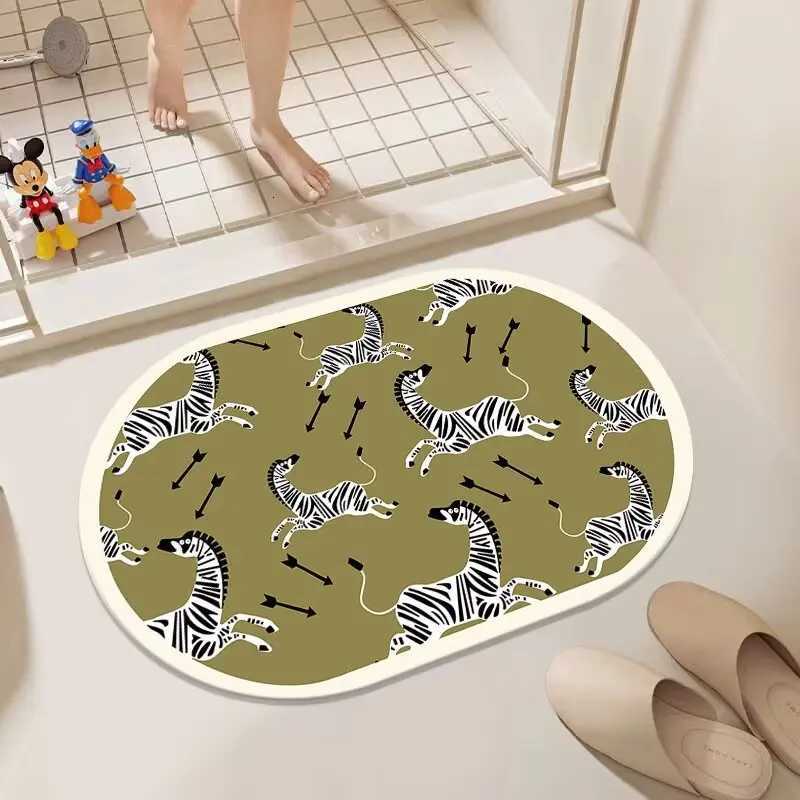 Bathro non-slip floor mat anti-drop diat d quick-drying toilet shower board foot mat toilet door mat H251129