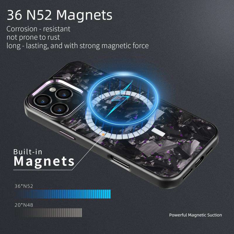 Color Metal Frame Forged Carbon Fiber Phone Case For iPhone16/15/14/13/12 Pro Max 13 Apple 15 13 Pro