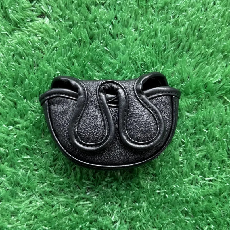 Small Mallet Putter Cover Golf Center Shaft Headcover Magnet Club Covers Skull Black 251129