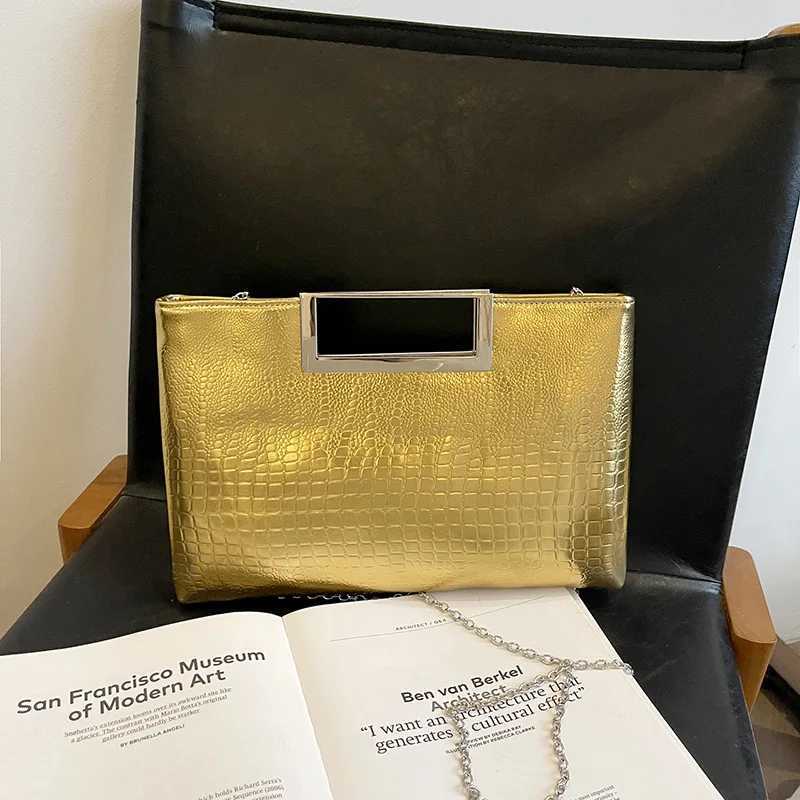 Fashionable Ladies Handbag 2025 New Crocodile Pattern Shoulder Chain Evening Bag High Quality Womens Bag Stylish Trendy Handbag K251128