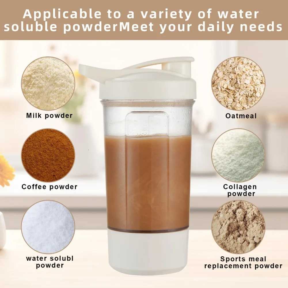 Electric Self Stirring Mug Protein Powder Milkshake Shaker Bottle USB Charging Shaker Cup with Scale 15 Oz Water Cup BPA FreeT251129