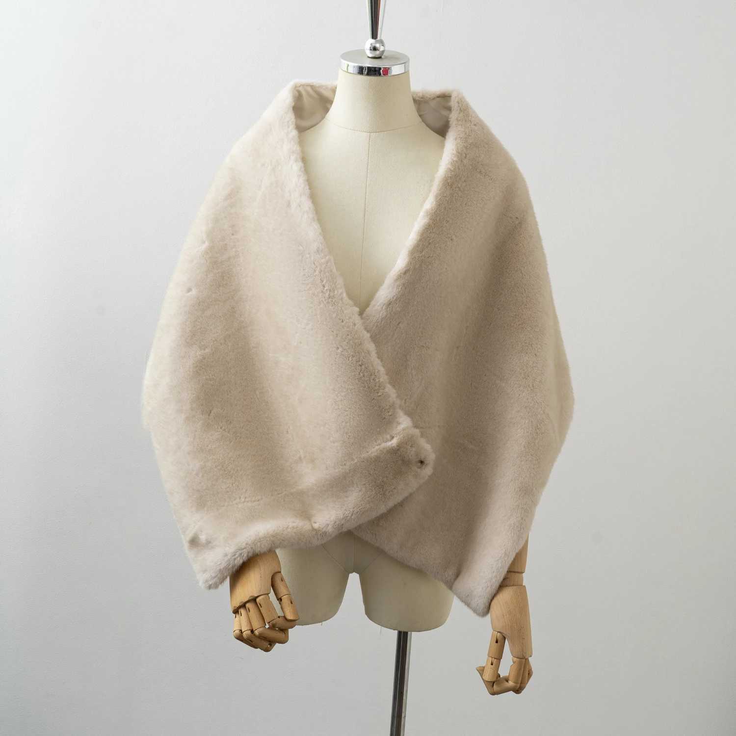 Women Fashion Faux Fur Scarf Faux Mink MufflerJ251129