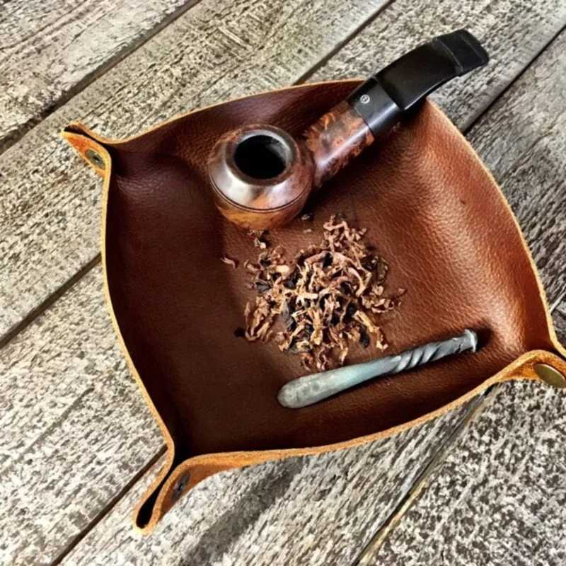 1PC 20cm/787inch Leather Foldable Rollable Tobacco Rolling Tray Valet Tray for Tobacco Pipe Tools Y251129