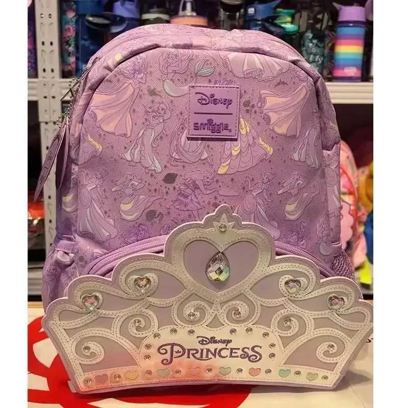 Disney New Disney Australian Smiggle Crown Princess Childrens School Bag Stationery Pen Box Lunch Bag Backpack Student Stationery GiftXJ250429