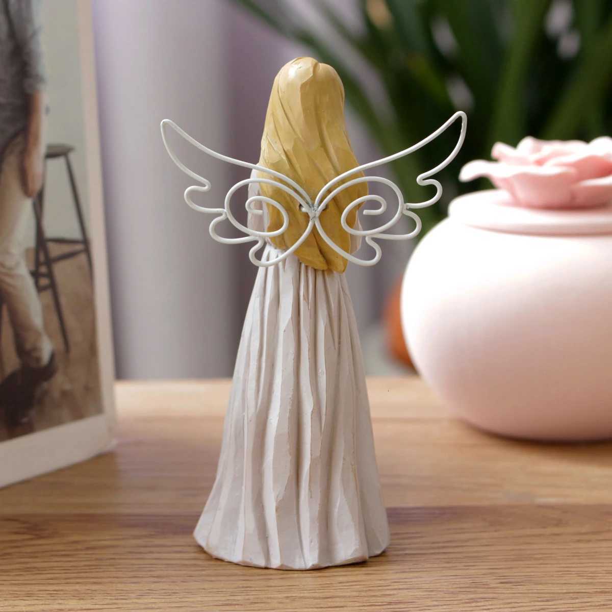 Resin Love Angel Statue Angel Statue Decoration He Decoration Statue Indoor and Outdoor Decoration Bookcase House Porch H251129