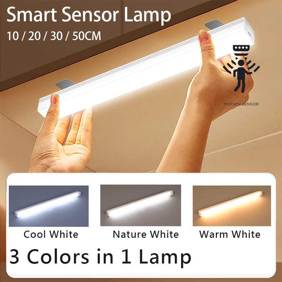 USB Type-C Rechargeable Human Motion Sensor LED Bar Night Light Portable - For Kitchen/Bedside/Wardrobe/Corridor M251129