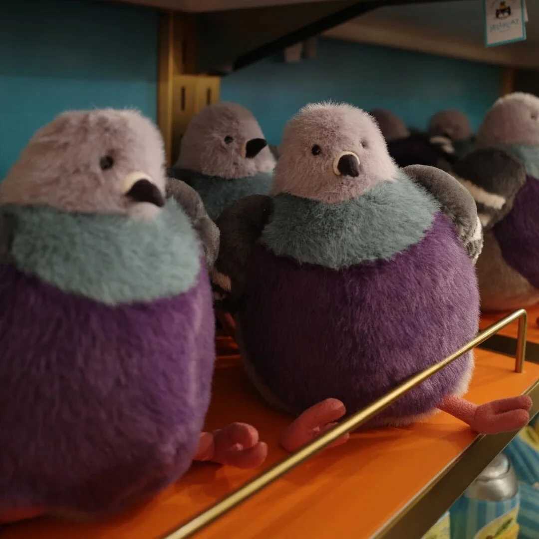 Lovely Fluffy Pigeon Plush Toy Cute Soft Bird Stuffed Cuddly Doll Soothe Sleep Birthday Gifts Girl He Decor C251202